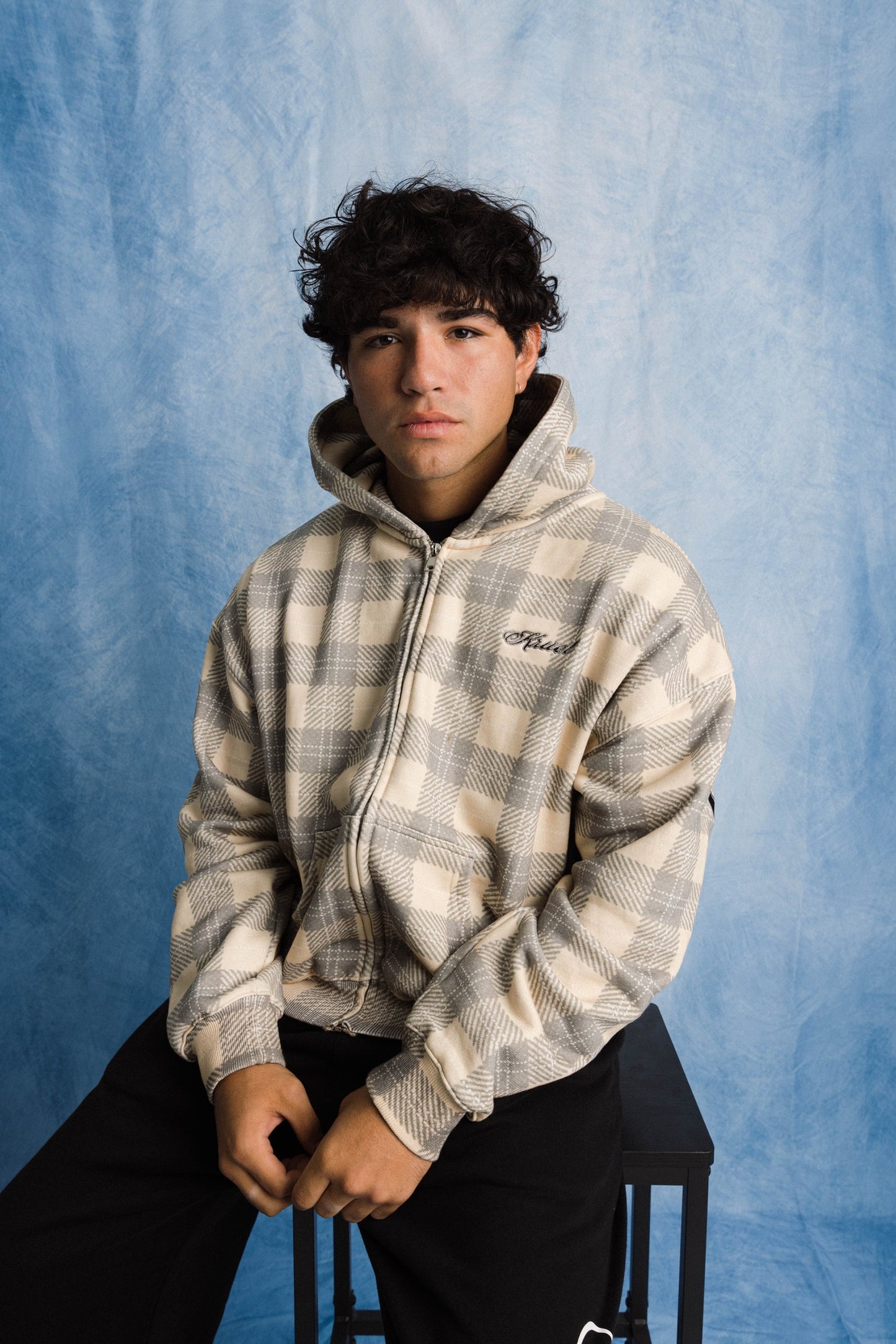 KRUEL "BTG" PLAID HOODIE