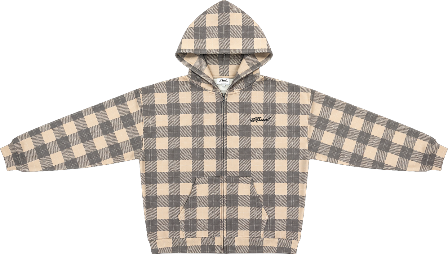 KRUEL "BTG" PLAID HOODIE